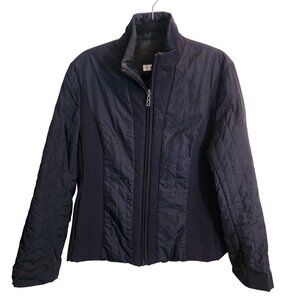 Via Spiga Vintage Full Zip Quilted Bomber Jacket Size L